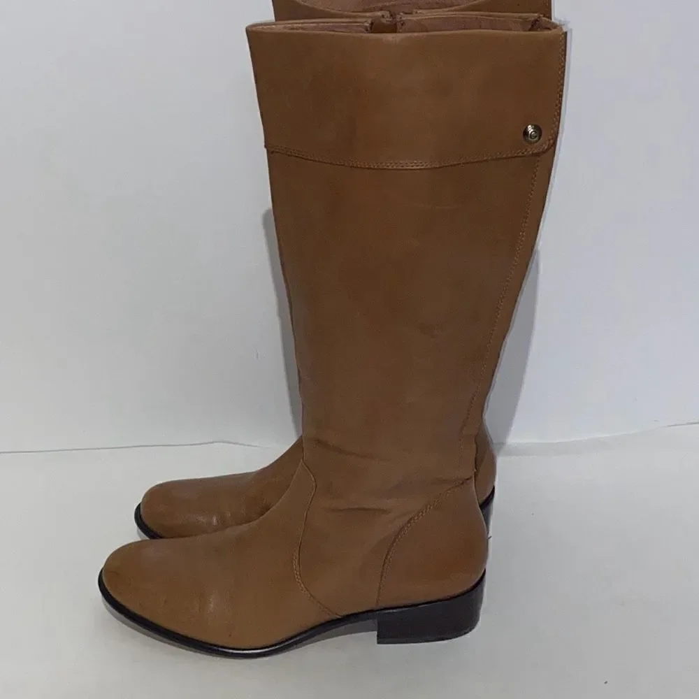Corso Como Women's Over The‎ Knee Side Zip Leather Riding Boots Brown Size 8M